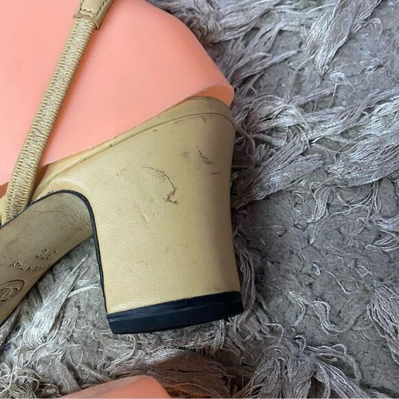 CHANEL Classic Slingback - Black Gold Leather Heels - 37 - Picture 11 of 12